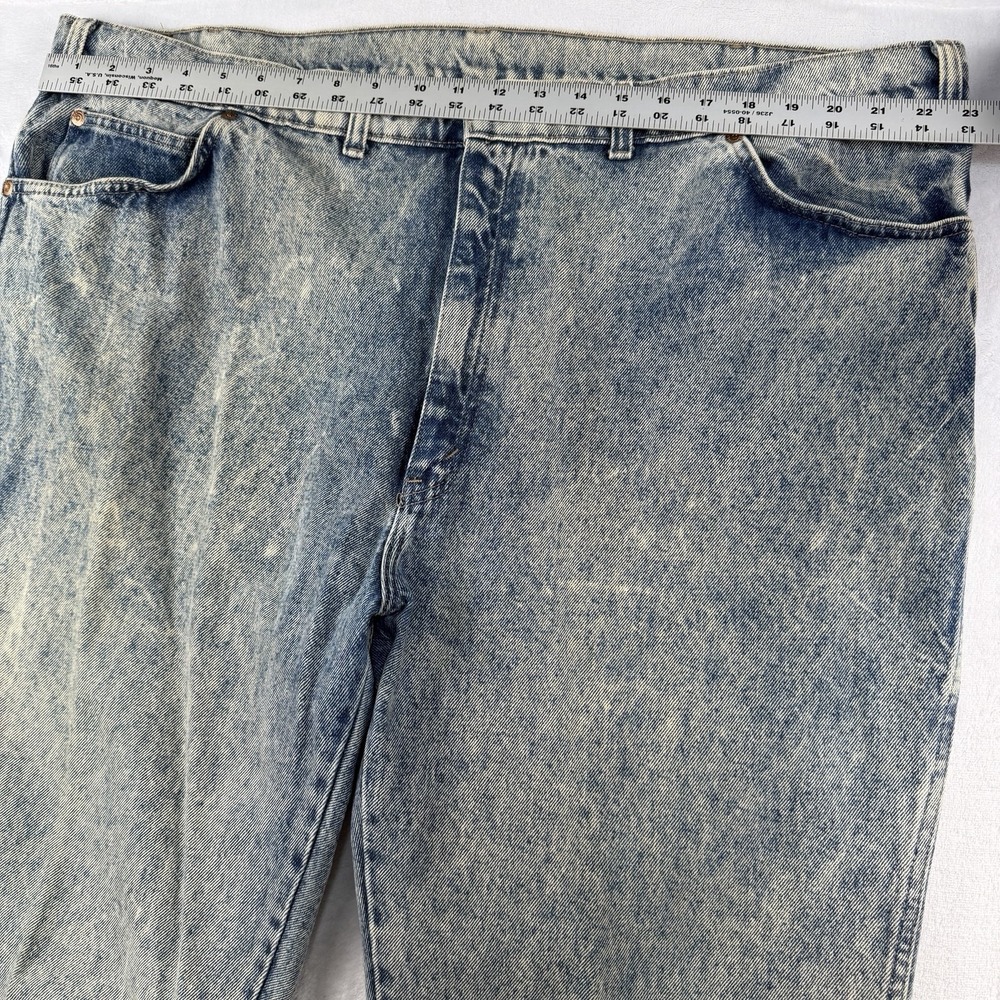 Vintage 80s 90s Long Haul Jeans Men's 44x31 Acid Wash Blue Boot Cut Denim Cowboy - Picture 4 of 8
